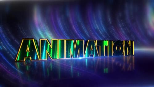 Videohive - Animation Futuristic Neon Text On Cybernetic Canvas - 47559733 - 47559733