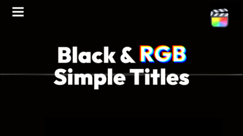 Videohive - Black RGB Simple Titles  FCPX - 47581176 - 47581176