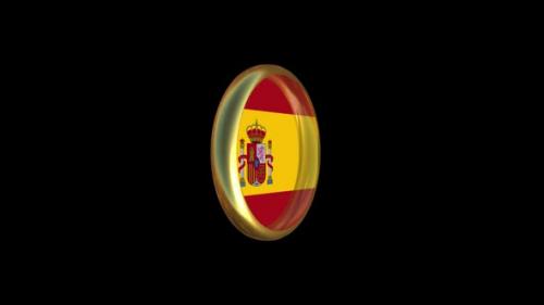 Videohive - Spain Flag Animation - 47538148 - 47538148