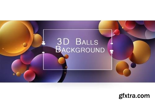 3D Balls Background