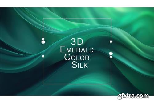 3D Emerald Color Silk