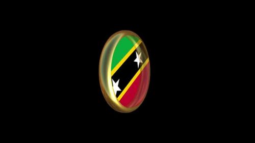 Videohive - Saint Kitts And Nevis Flag Animation - 47538474 - 47538474