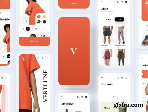 Verlune fashion eCommerce app UI Kit Ui8.net