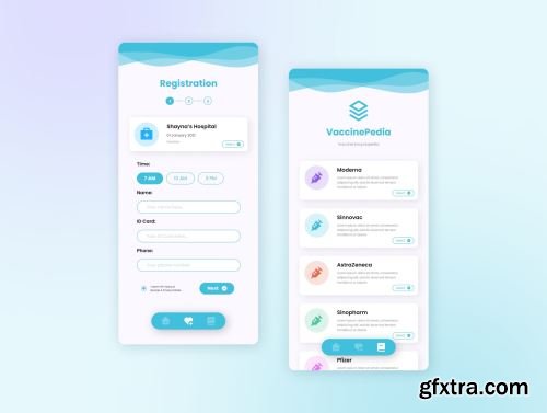 Vaksinia - Vaccination App Design UI Kit Ui8.net