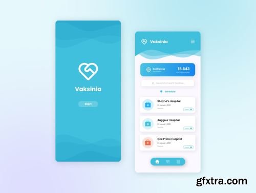 Vaksinia - Vaccination App Design UI Kit Ui8.net