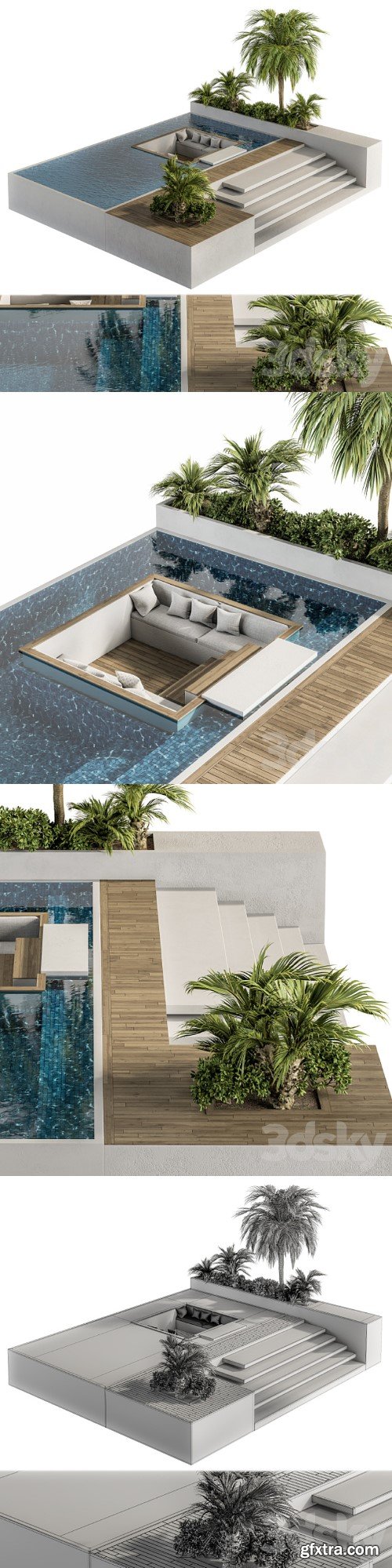 Backyard and Landscape Furniture with Pool 02