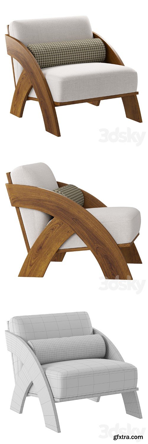 JecksonLoft upholstered wooden chair