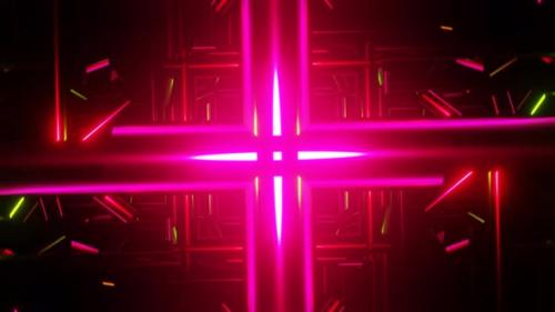 Videohive - Captivating and Immersive VJ Loop with a Dynamic Flashing Neon Background - 47559064 - 47559064