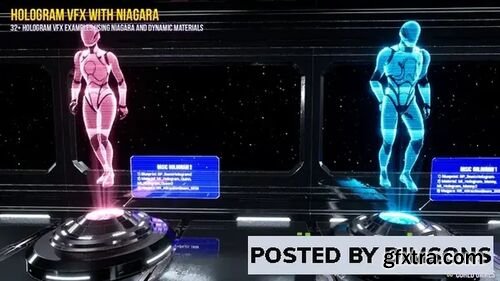 HOLOGRAM VFX With Niagara v5.0-5.2