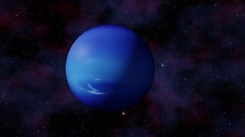 Videohive - Planet Neptune view from outer space and twinkling stars in the Milky Way galaxy 3d render. Solar - 47562873 - 47562873