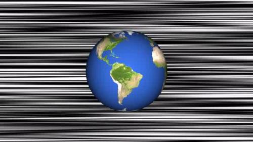 Videohive - Earth planet rotating with tech background - 47563673 - 47563673