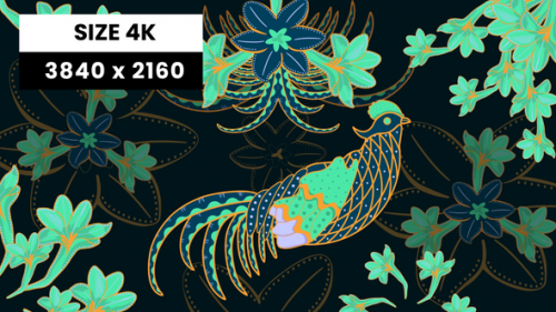 Videohive - Batik Ethnic Pattern 01 4K VJ Loop - 47546436 - 47546436