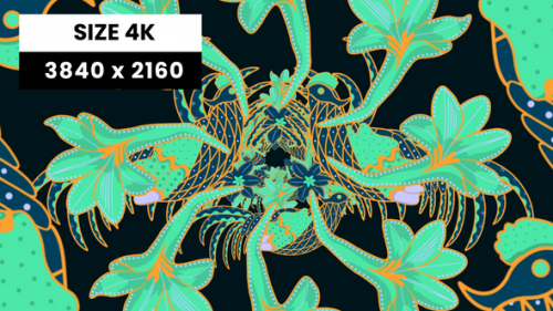 Videohive - Batik Ethnic Pattern 03 4K VJ Loop - 47546447 - 47546447