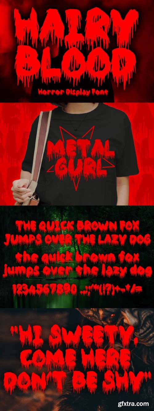Hairy Blood Font