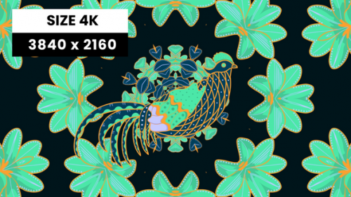 Videohive - Batik Ethnic Pattern 05 4K VJ Loop - 47546451 - 47546451