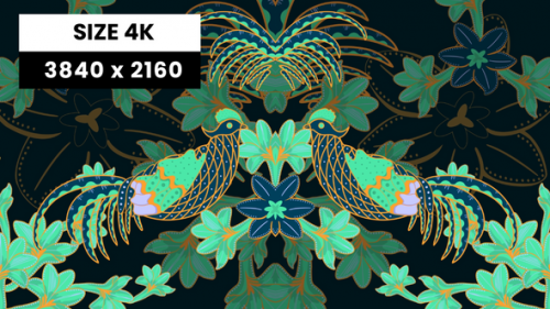 Videohive - Batik Ethnic Pattern 04 4K VJ Loop - 47546452 - 47546452