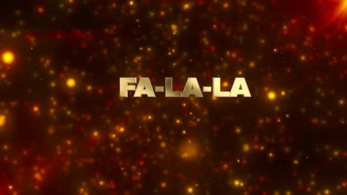 Videohive - Fa La La Golden Festive Text Background - 47546757 - 47546757