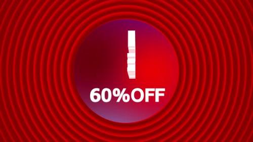 Videohive - Flash Sale Discount Badge 60 Percent Off Animation - 47546813 - 47546813