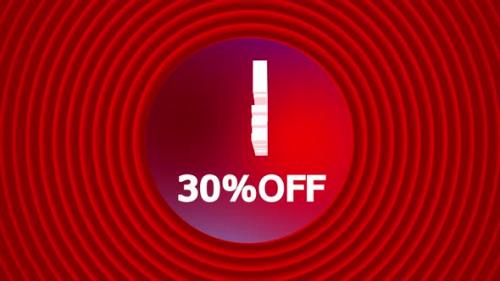 Videohive - Flash Sale Discount Badge 30 Percent Off Animation - 47546815 - 47546815