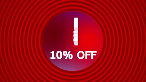 Videohive - Flash Sale Discount Badge 10 Percent Off Animation - 47546818 - 47546818