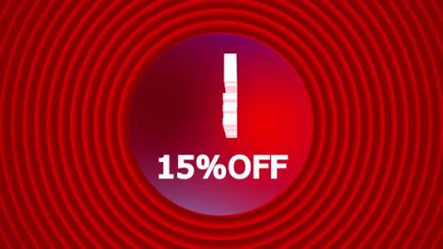 Videohive - Flash Sale Discount Badge 15 Percent Off Animation - 47546819 - 47546819