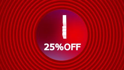 Videohive - Flash Sale Discount Badge 25 Percent Off Animation - 47546824 - 47546824