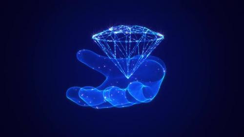 Videohive - Diamond In Hand Hologram - 47547826 - 47547826