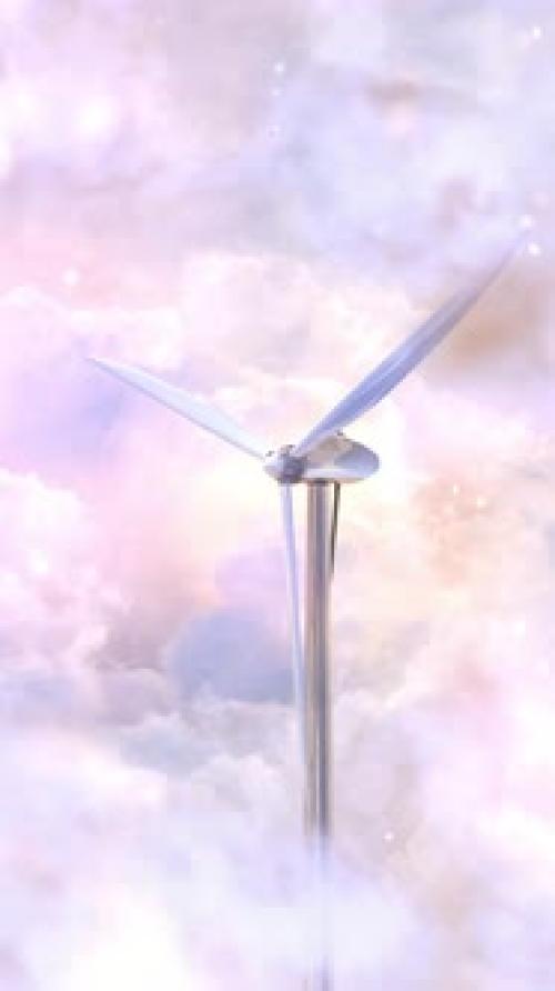 Videohive - Wind Turbines in Fantastically Beautiful Light Clouds - 47551077 - 47551077