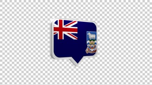 Videohive - Falkland Islands Flag Pin Icon - 47552027 - 47552027