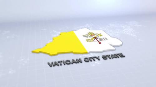 Videohive - Vatican City State Map With Flag - 47552030 - 47552030