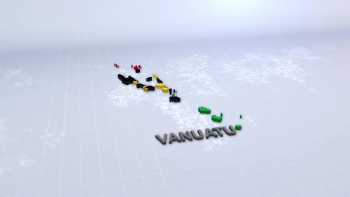 Videohive - Vanuatu Map With Flag - 47552031 - 47552031