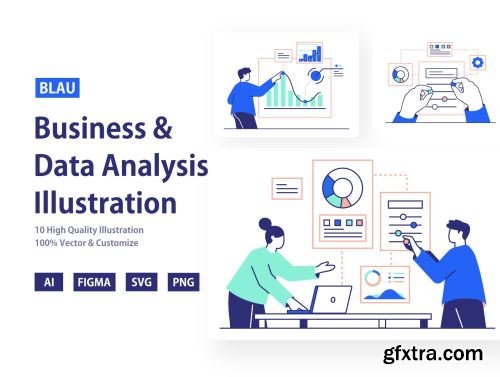 BLAU - Business Analysis & Data Statistic Illustration Ui8.net