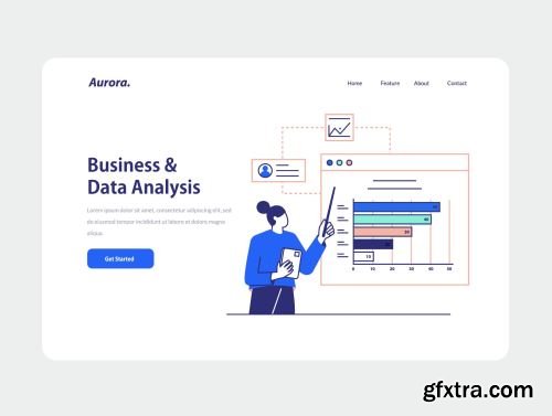 BLAU - Business Analysis & Data Statistic Illustration Ui8.net