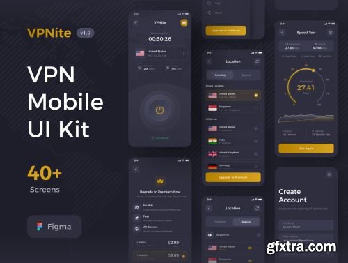 VPN Mobile UI Kit Ui8.net