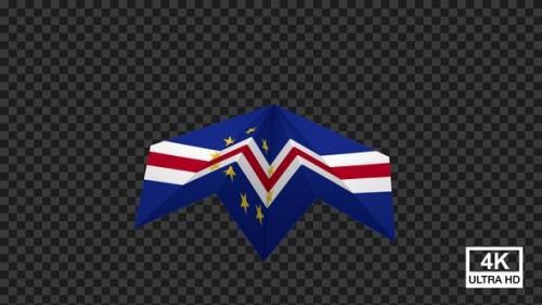 Videohive - Paper Airplane Of Cape Verde Flag - 47547841 - 47547841