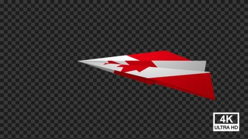 Videohive - Paper Airplane Of Canada Flag V2 - 47547844 - 47547844