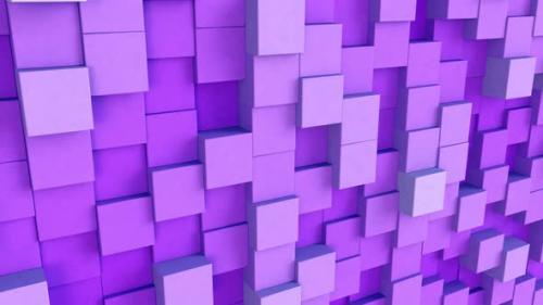 Videohive - Cube Grid Pattern Background Purple - 47547847 - 47547847