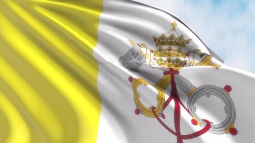 Videohive - Vatican City - Holy See Flag Waving - 47547856 - 47547856