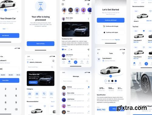 Autocar - Car Marketplace App UI Kit Ui8.net