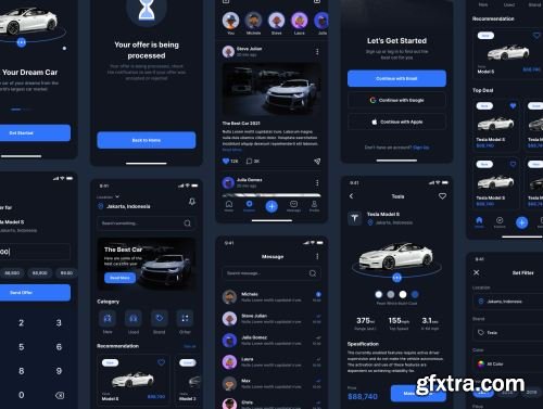 Autocar - Car Marketplace App UI Kit Ui8.net