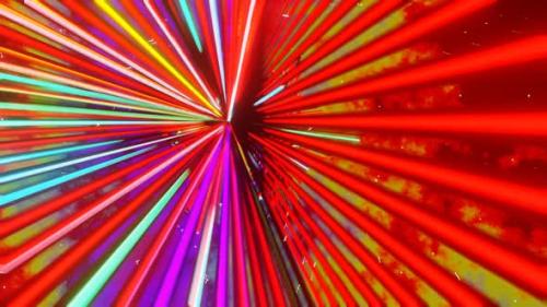 Videohive - Multicolor Neon Glowing Sci-Fi Triangular Dimension Background Vj Loop In HD - 47574162 - 47574162