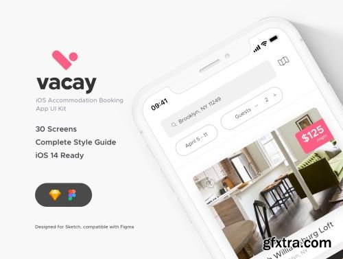 Vacay Accommodation Booking UI Kit Ui8.net