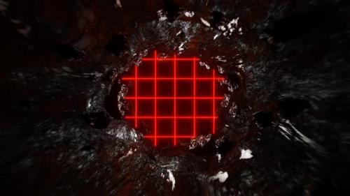 Videohive - Cave With Red Laser Protection Background Vj Loop In HD - 47574188 - 47574188