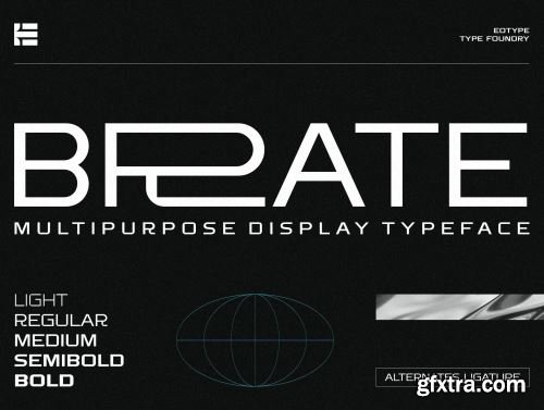Brate - Family Display Typeface Ui8.net