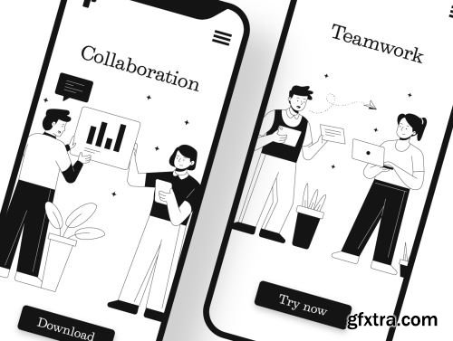 Teams Illustrations Ui8.net