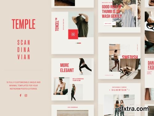 Temple Instagram Post & Stories Templates Ui8.net