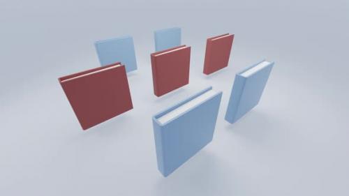 Videohive - 3D Render Books Simple Animation - 47574425 - 47574425