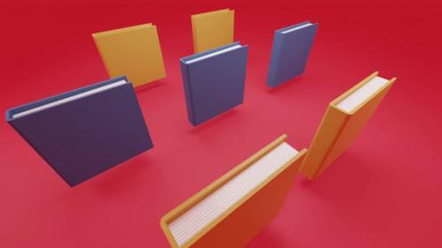 Videohive - 3D Render Books Simple Animation - 47574426 - 47574426