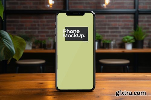 Phone Mockup With Caffee Background #01 BBJH88B