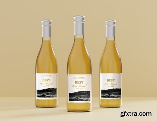 Bottle Champagne Product Mockup 94D4SUF